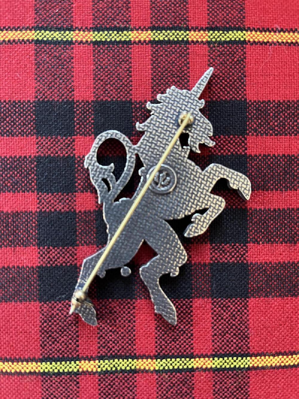 Clan Unicorn Rampant Kilt Pin In Pewter