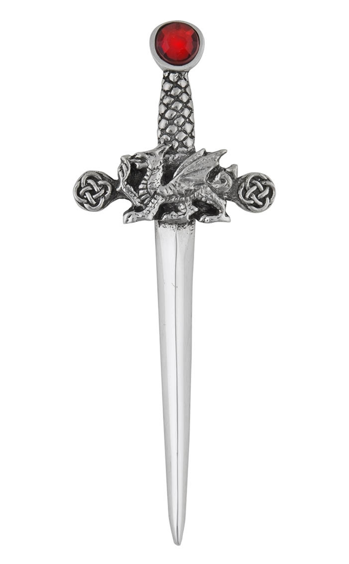 clan Welsh Dragon Sword Cilt Pin