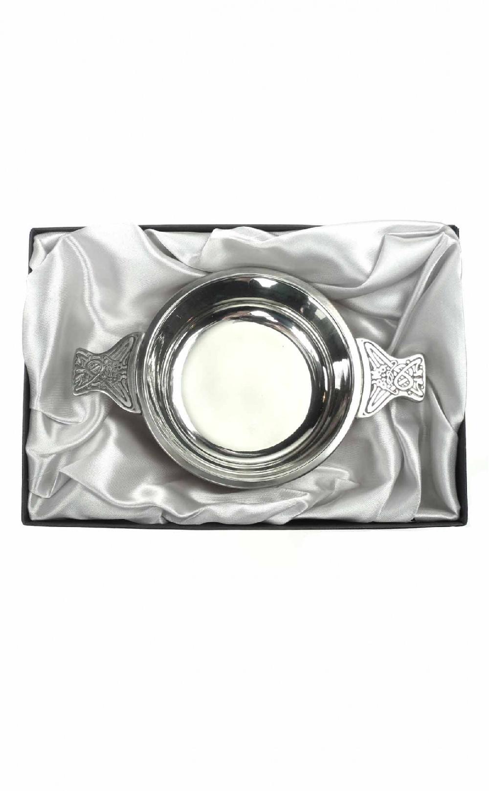 Clan Wood & Pewter Quaich