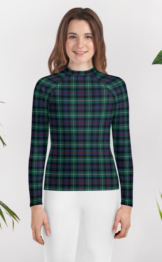 clan Youth Tartan Rash Guard