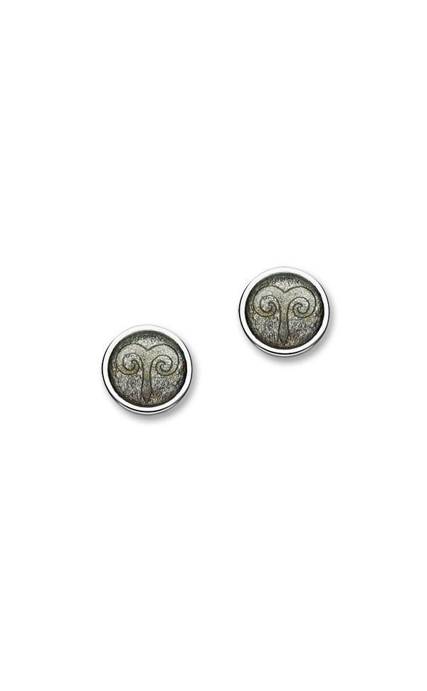 clan Zodiac Enamelled Stud Earrings ‑ Aries ‑ EE583