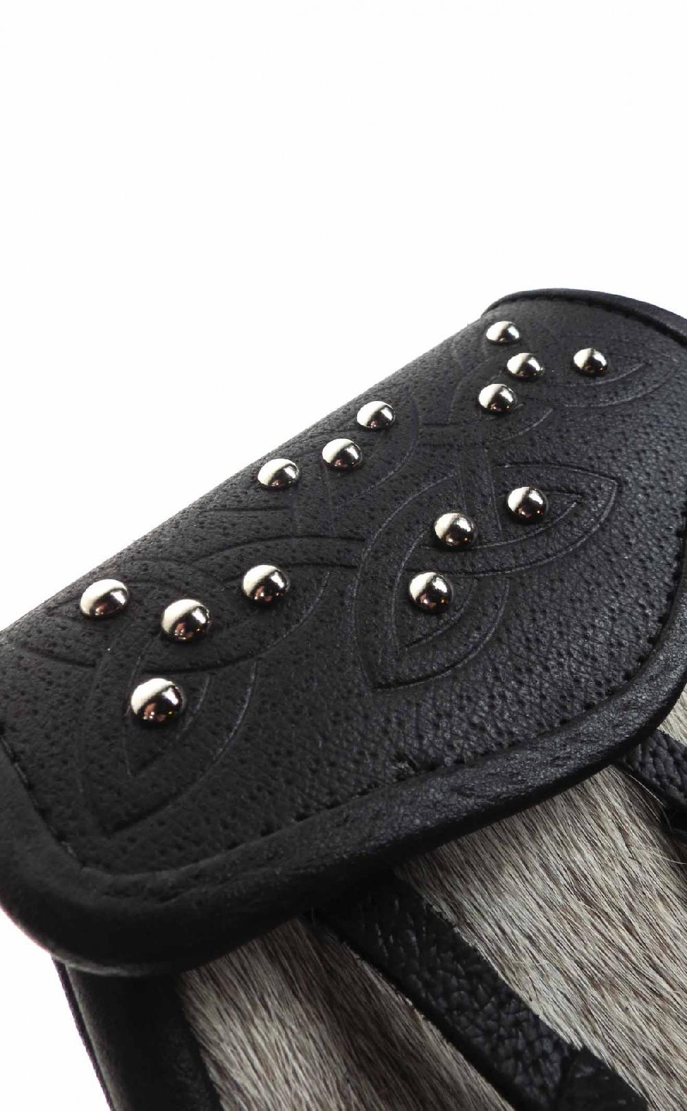 Clan Semi Dress Sporran Celtic Tooled And Studded Flap