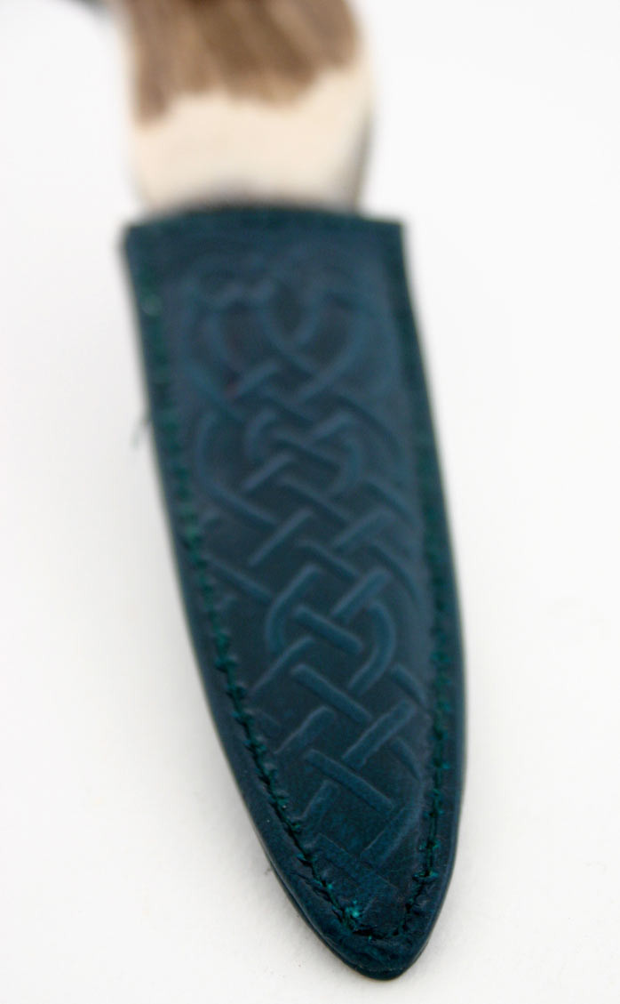 Clan Stag Antler Sgian Dubh Pewter Celtic Knot Emblem