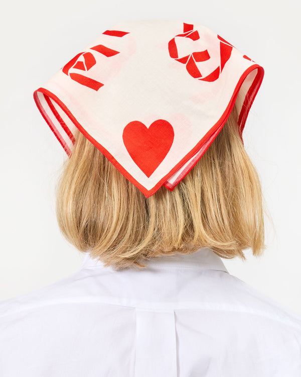 Clare Vivier Bandana Cream/Poppy Liberté Égalité Maternité Hearts