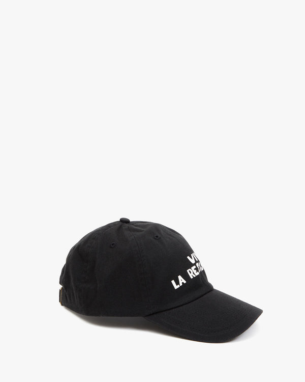 Clare Vivier Baseball Hat Black W/ Cream Vive La Resistance