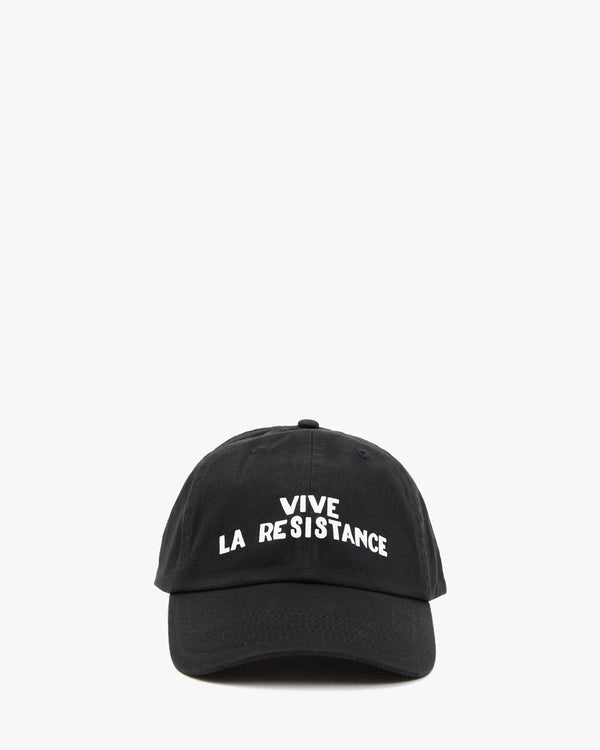 clare vivier Baseball Hat Black w/ Cream Vive La Resistance