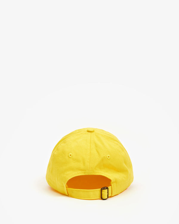 Clare Vivier Baseball Hat Bright Yellow W/ Black Embroidered Sélection Officielle