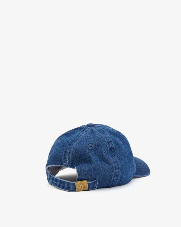 Clare Vivier Baseball Hat Denim W/ Bright Poppy Maman Je Taime