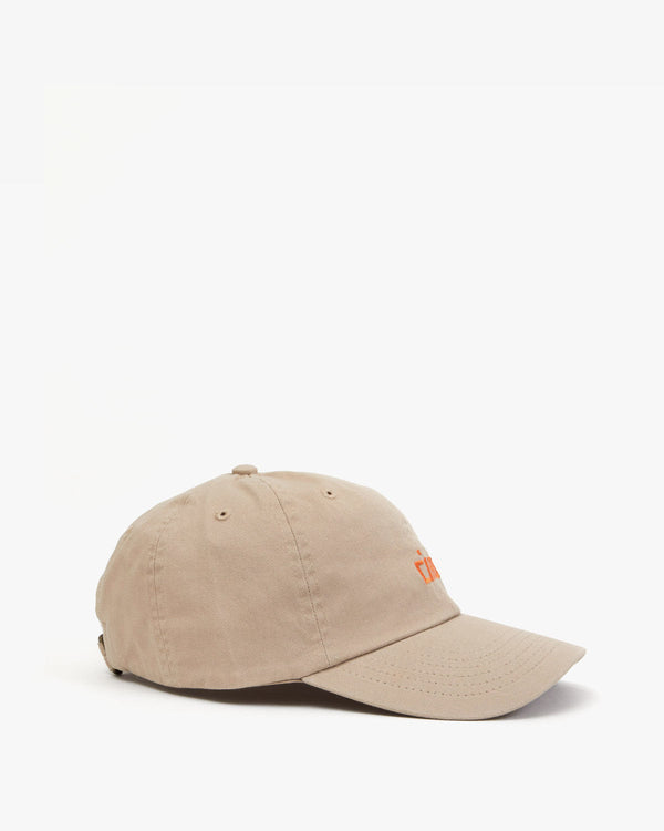 Clare Vivier Baseball Hat Khaki W/ Faded Tangerine Embroidered Petit Ciao