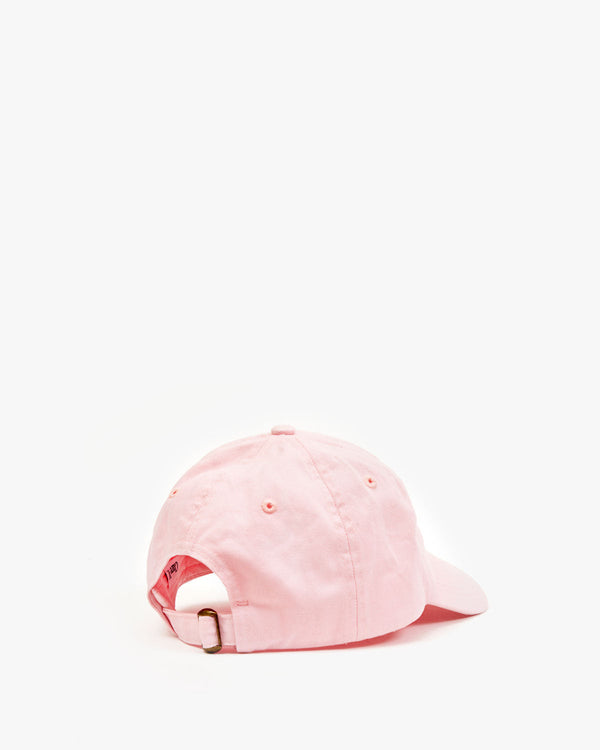 Clare Vivier Baseball Hat Light Pink W/ Fern Embroidered Californie