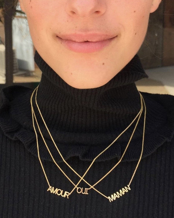 Clare Vivier Amour Necklace 14k Yellow Gold