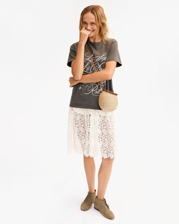 clare vivier Anais Court Skirt Milk Lace / XS