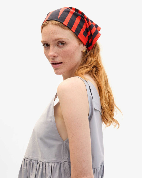 Clare Vivier Bandana Black/Poppy Iconique