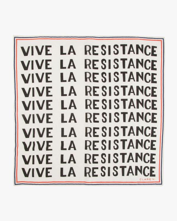 clare vivier Bandana Vive La Resistance