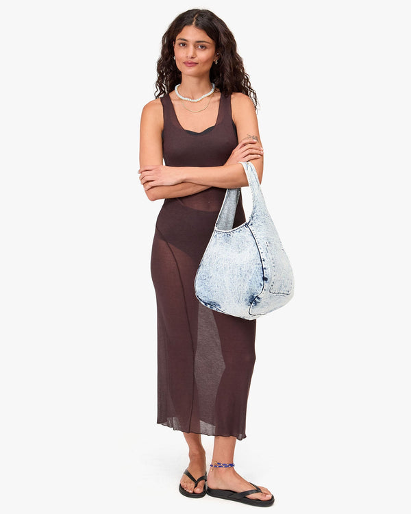 Clare Vivier Bando Acid Wash Denim