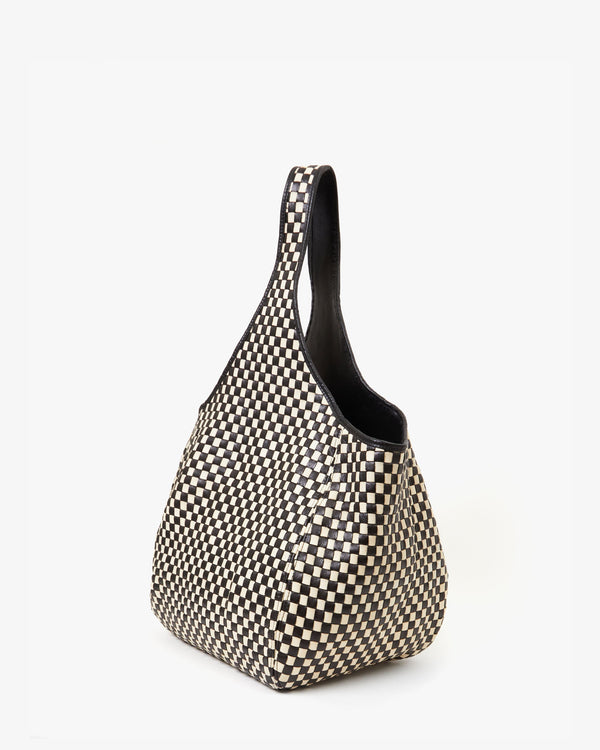 Clare Vivier Bando Black/Cream Woven Checker