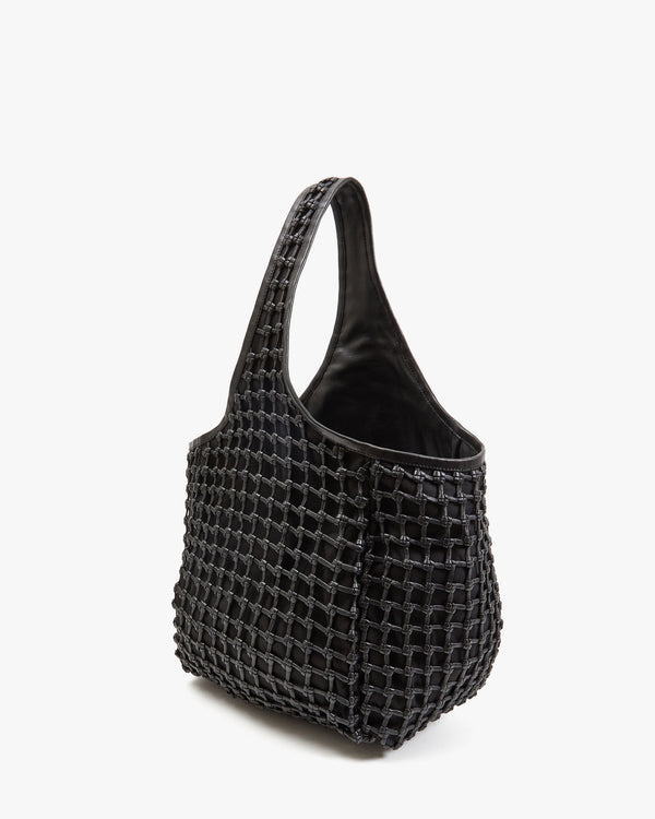 Clare Vivier Bando Black Knot Woven Leather