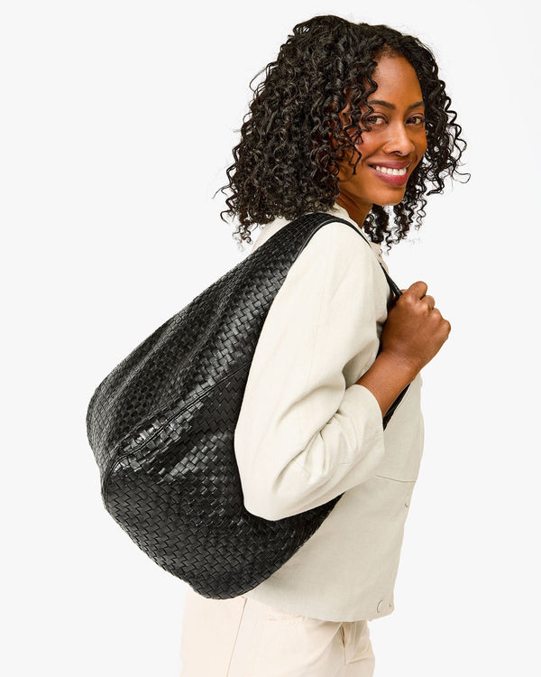 Clare Vivier Bando Black Woven Checker