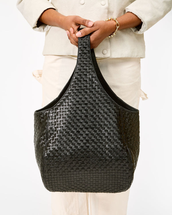 Clare Vivier Bando Black Woven Checker