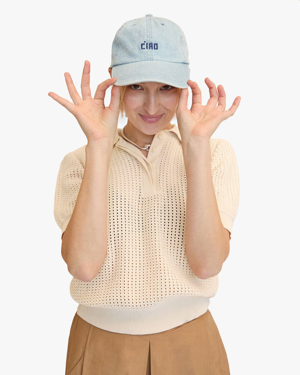 Clare Vivier Baseball Hat Light Denim Ciao