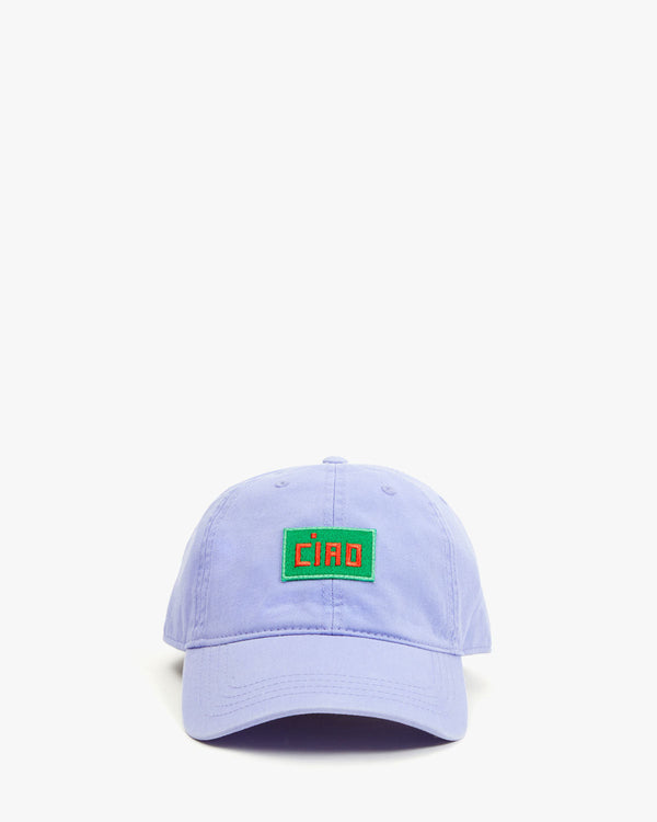 clare vivier Baseball Hat Lilac w/ Green Ciao Patch
