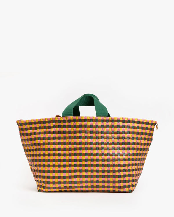 clare vivier Bateau Tote Multi Woven Checker