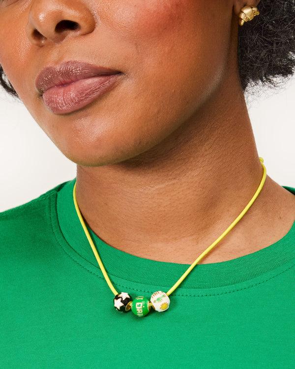 Clare Vivier Beaded Cord Necklace Multi Color