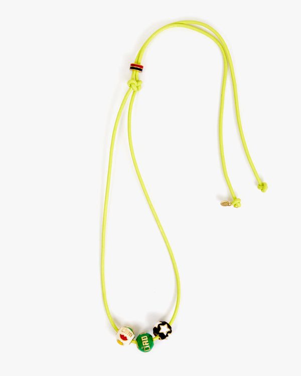 clare vivier Beaded Cord Necklace Multi Color