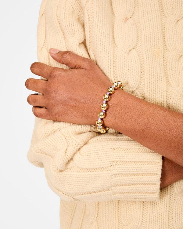 Clare Vivier Beaded Strand Bracelet Gold