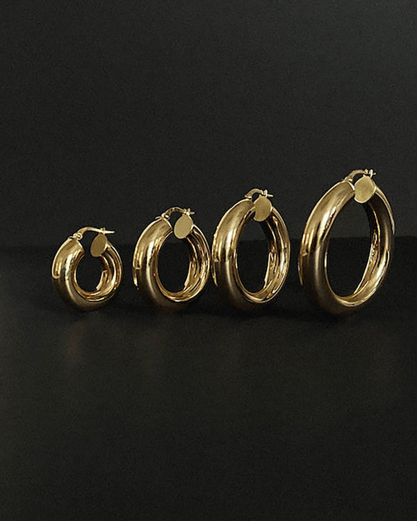 Clare Vivier Bold Hoop Earrings 14k Gold / XS