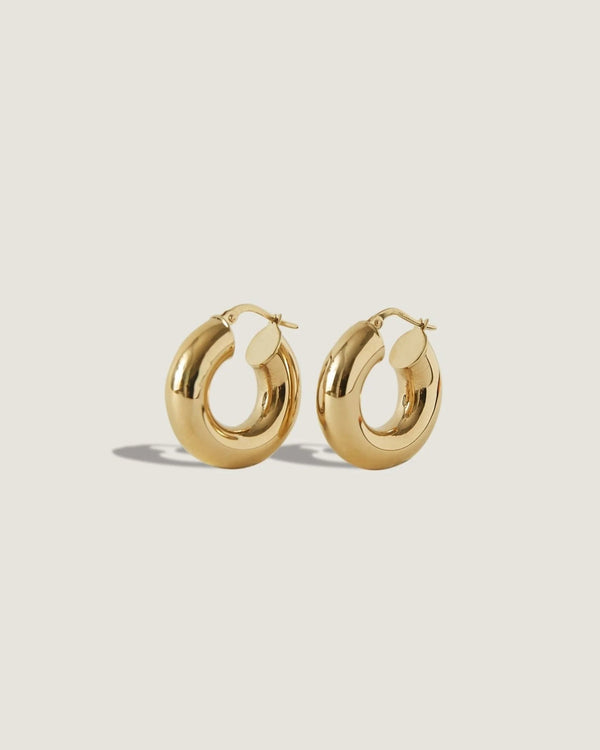 clare vivier Bold Hoop Earrings 14k Gold / XS