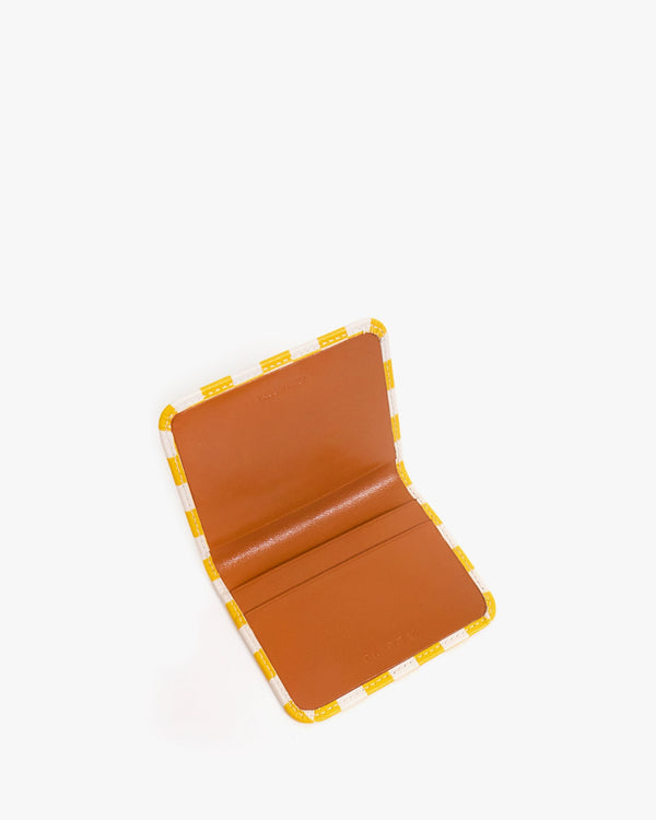 Clare Vivier Card Case Snapdragon/Cream Checker