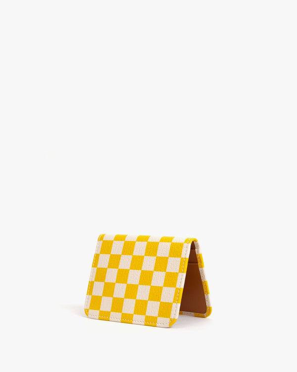 Clare Vivier Card Case Snapdragon/Cream Checker
