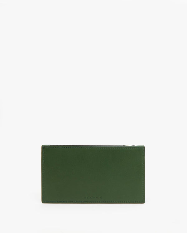 Clare Vivier Card Zip Wallet Evergreen
