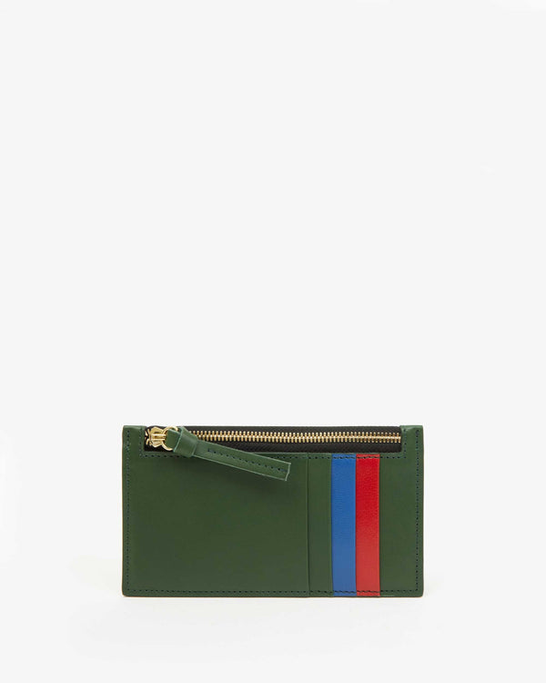 clare vivier Card Zip Wallet Evergreen