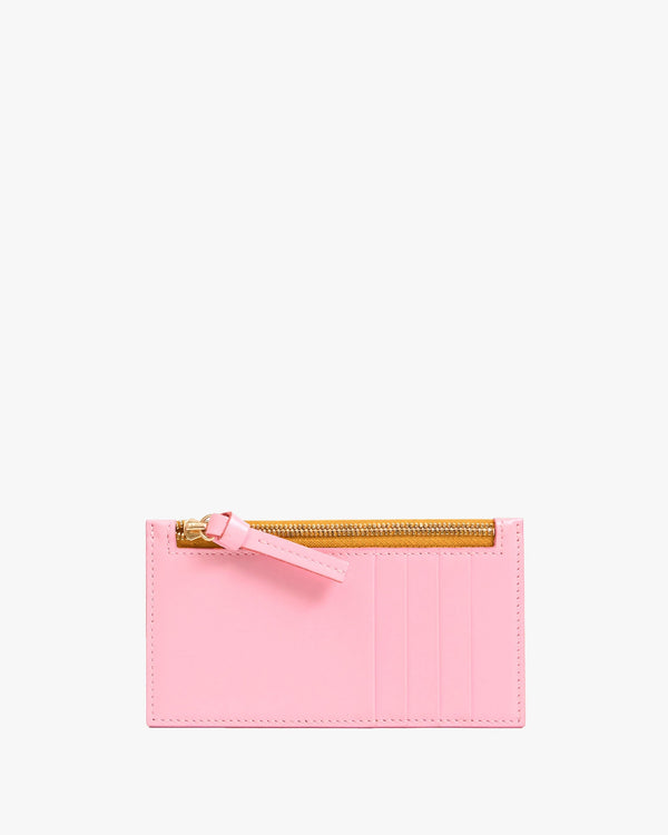 clare vivier Card Zip Wallet Peony
