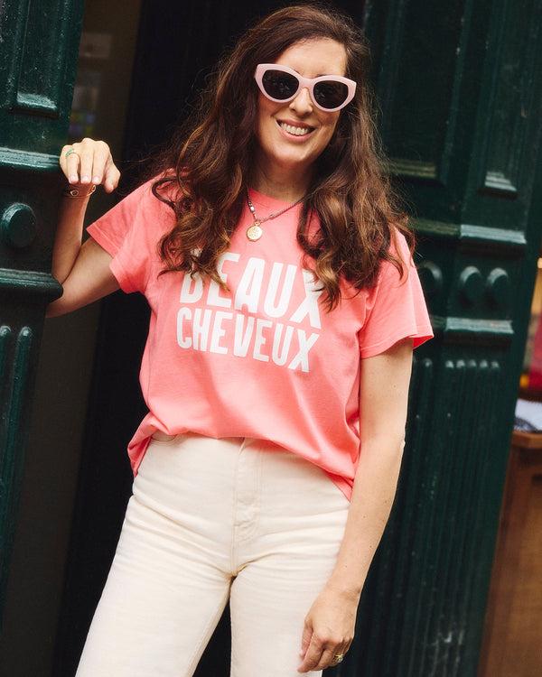 Clare Vivier Classic Tee Bright Coral / XS