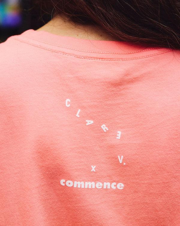 Clare Vivier Classic Tee Bright Coral / XS