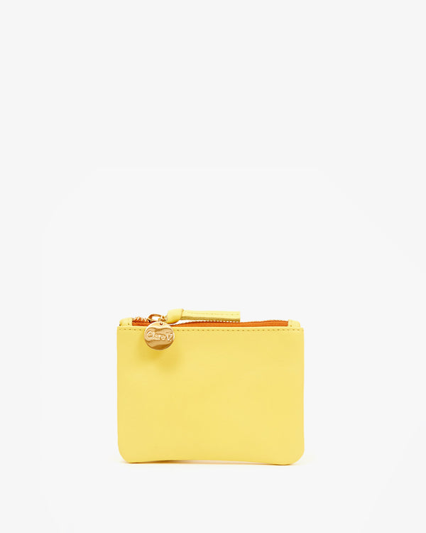 clare vivier Coin Clutch Butter