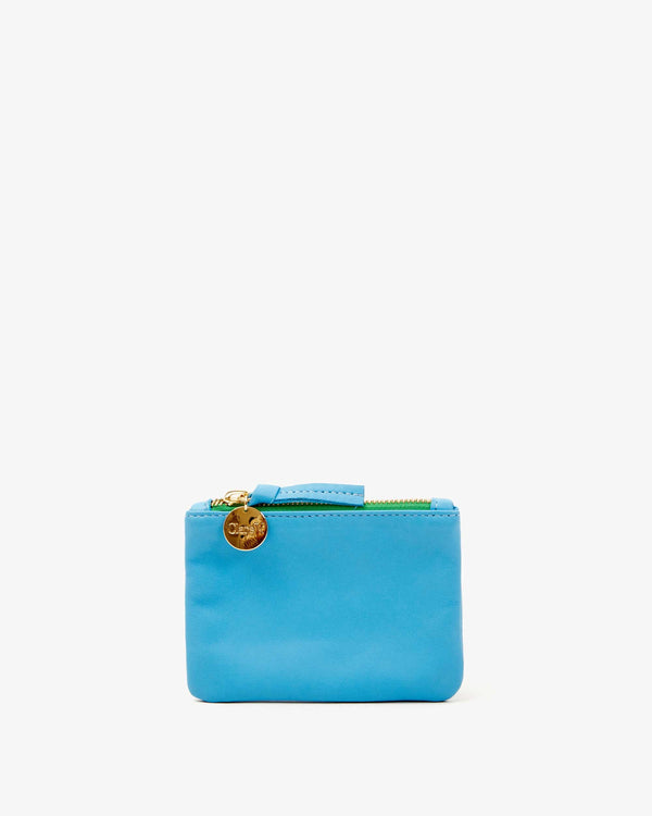 clare vivier Coin Clutch Cerulean