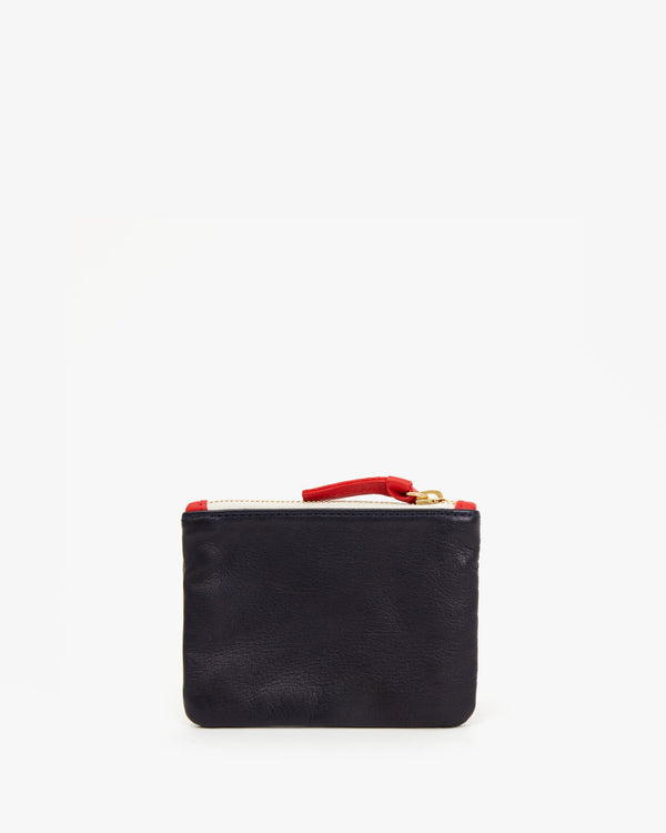 Clare Vivier Coin Clutch Navy Italian