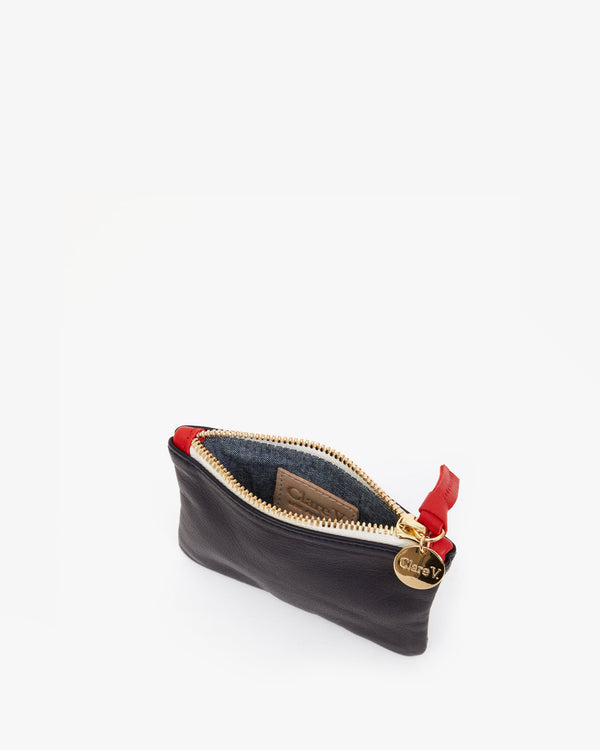 Clare Vivier Coin Clutch Navy Italian
