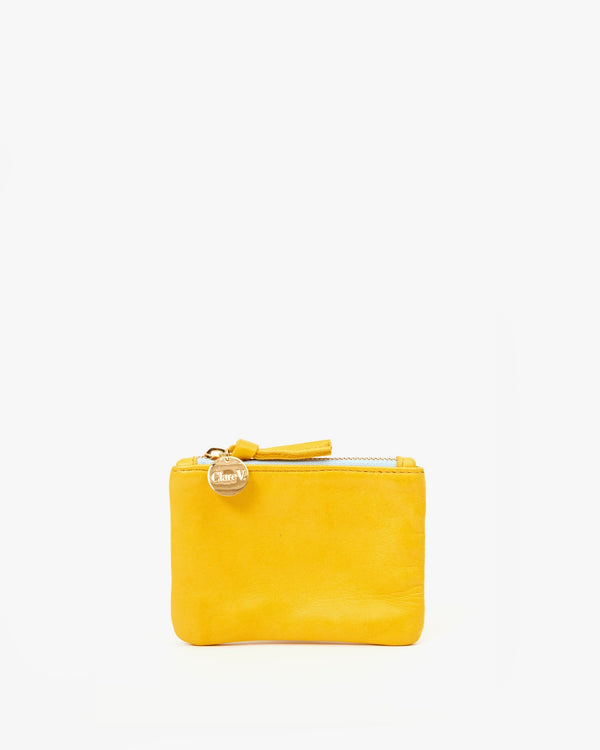 clare vivier Coin Clutch Yellow