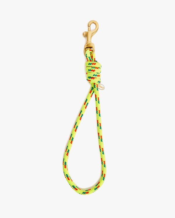 clare vivier Cord Wristlet Neon Yellow Sailcord