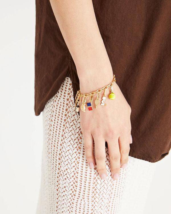 Clare Vivier Croissant Charm Vintage Gold