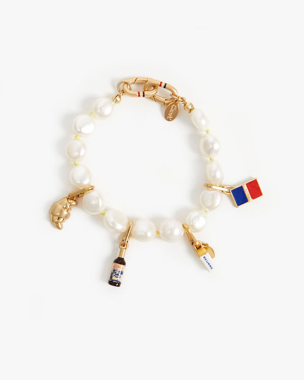 Clare Vivier Croissant Charm Vintage Gold