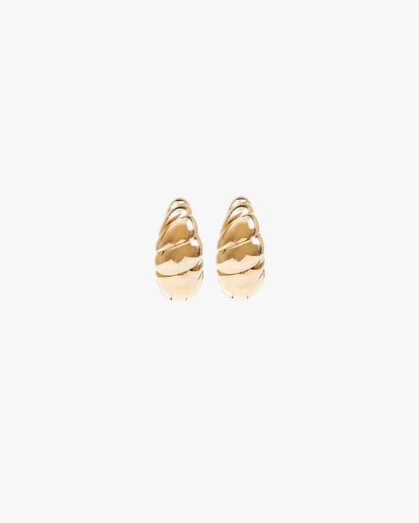 Clare Vivier Croissant Huggie Earrings 14k Gold