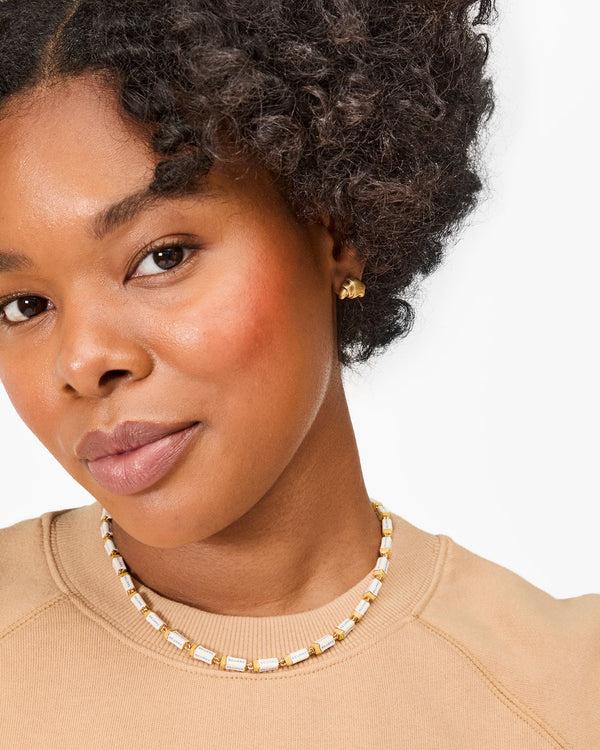 Clare Vivier Croissant Stud Earrings Vintage Gold