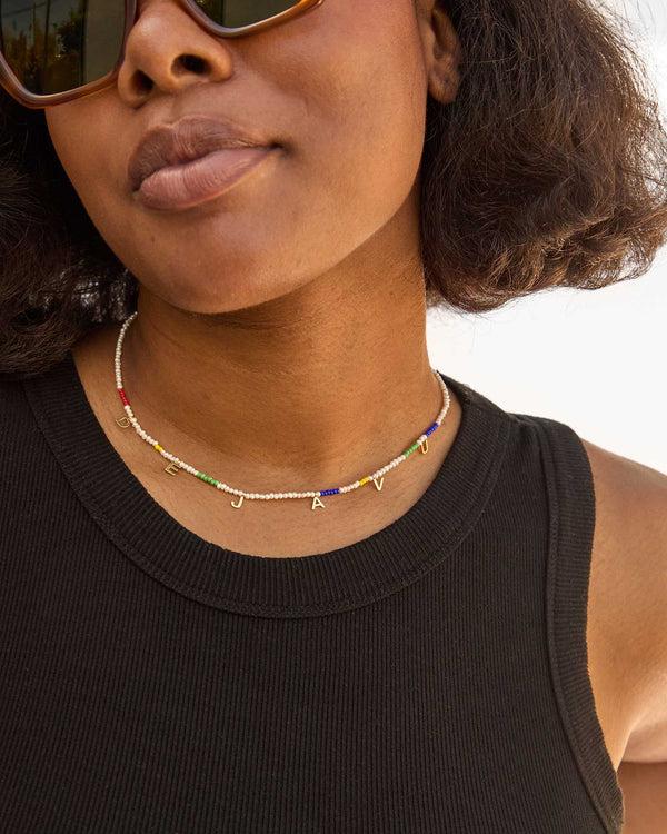 Clare Vivier Déjà Vu Necklace Cream Multi