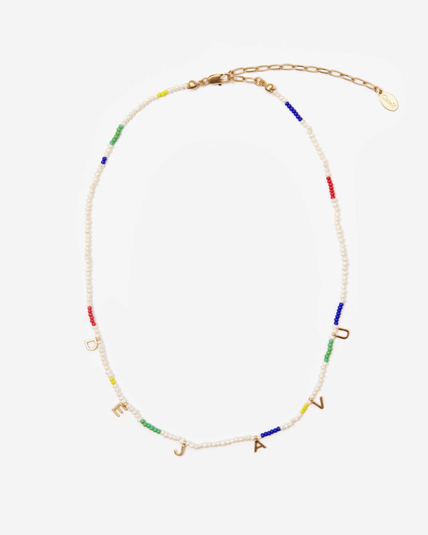clare vivier Déjà Vu Necklace Cream Multi